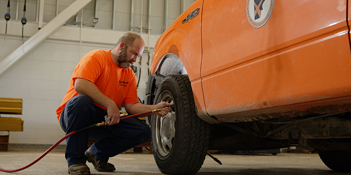 Adding Air to Tire