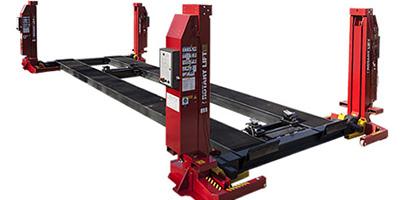 HDC36 four-post vehicle lift in the rest position