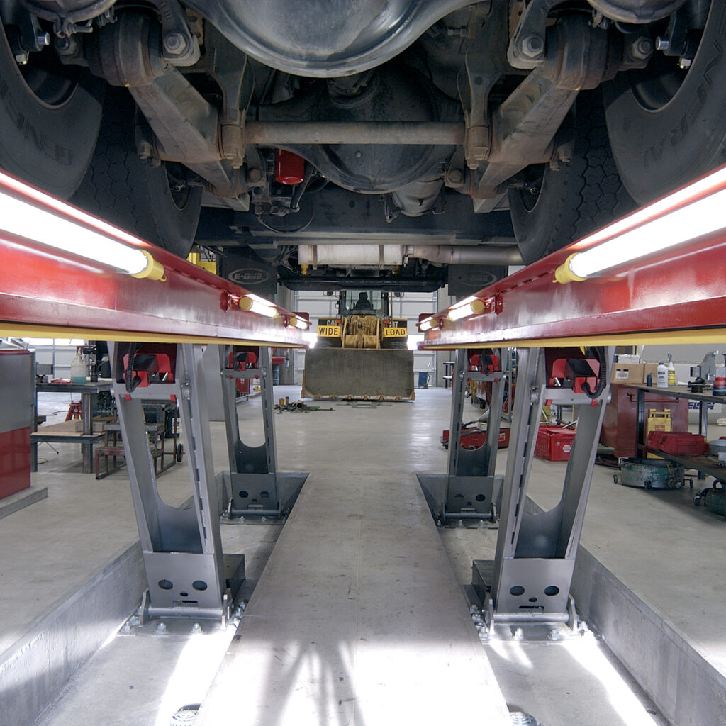 Underneath a car